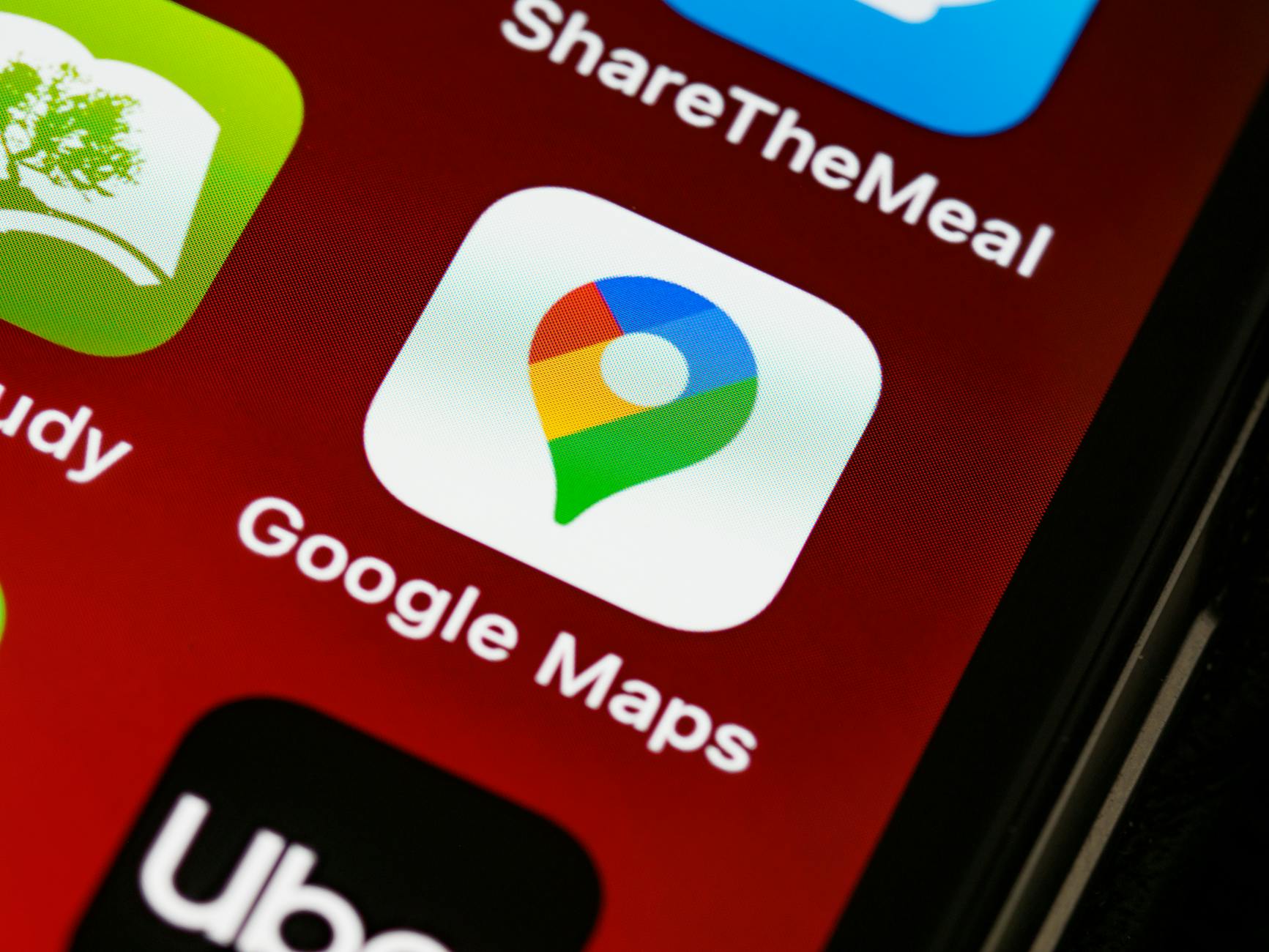 Google Maps local search results on a mobile phone